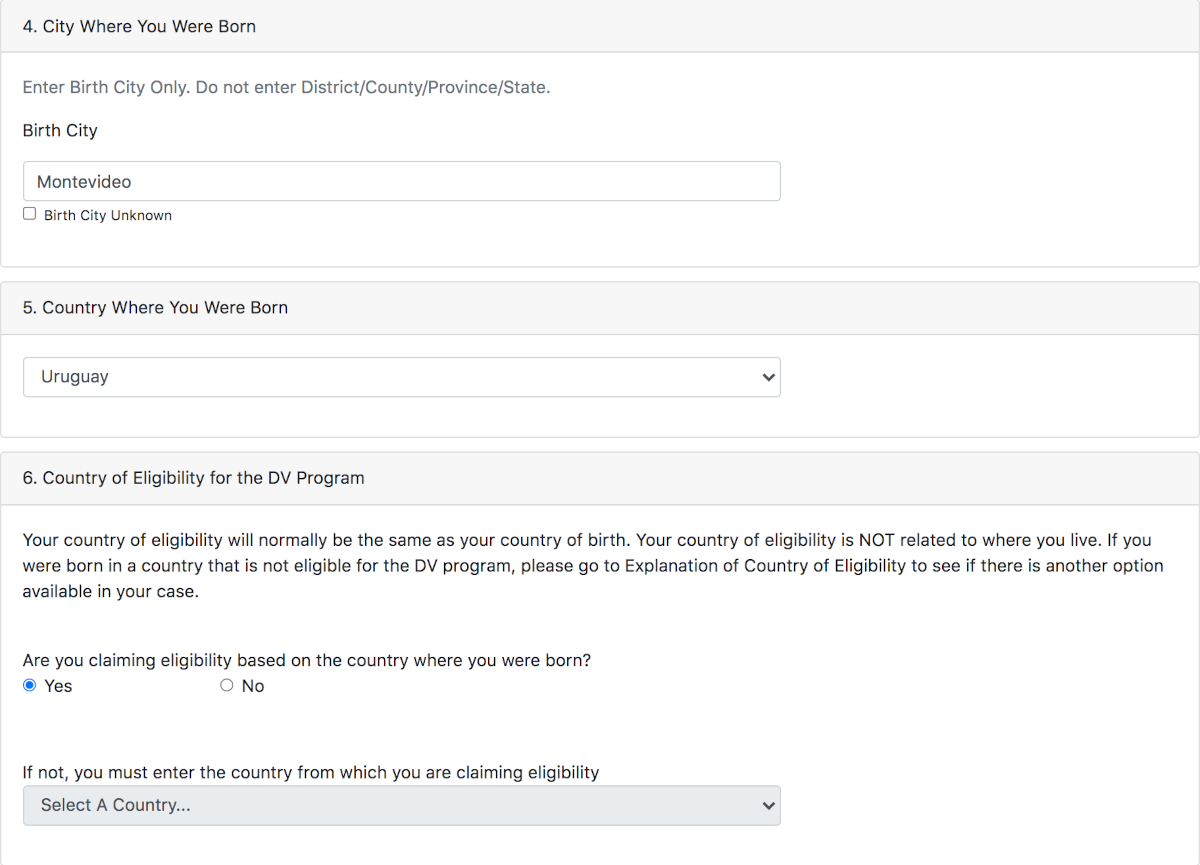 DV Lottery Registration Form How To Fill It   Dv Lottery Entry Form Questions 